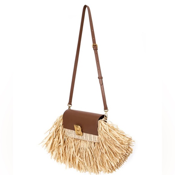 Brandon Blackwood Medium Nia Bag- Fringed Wicker - Picture 6 of 8